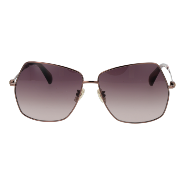 Max Mara Sonnenbrille MM0035-H 6138T – Frontansicht mit Metall Rahmen und Lila Gläsern