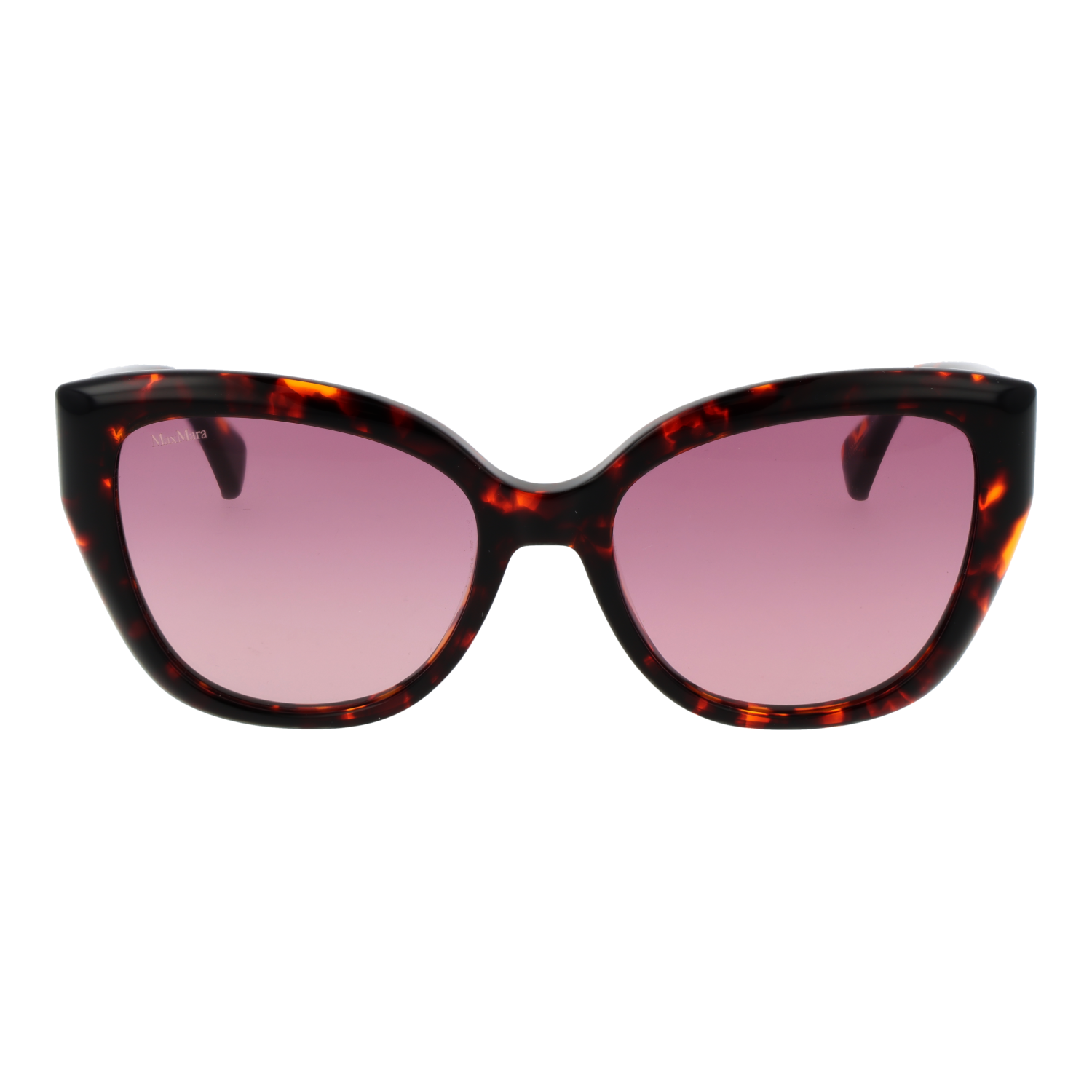 Max Mara Sonnenbrille MM0040 5454T – Frontansicht mit Azetat Rahmen und Rosa Gläsern