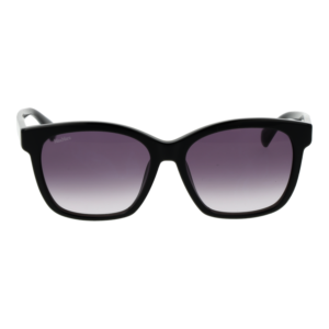 Max Mara Sonnenbrille MM0042 5601B – Frontansicht mit Azetat Rahmen und Grau Gläsern