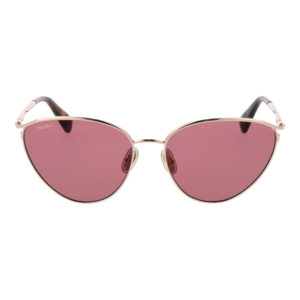 Max Mara Sonnenbrille MM0044 5652S – Frontansicht mit Metall Rahmen und Pink Gläsern