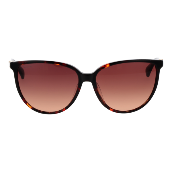 Max Mara Sonnenbrille MM0045 5854F – Frontansicht mit Kunststoff Rahmen und Braun Gläsern