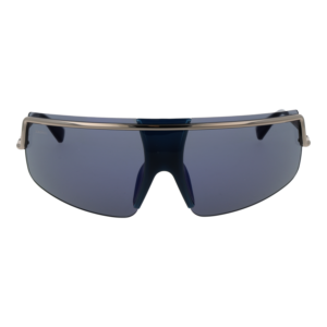 Max Mara Sonnenbrille MM0050-F 7190X – Frontansicht mit Metall Rahmen und Blau Gläsern