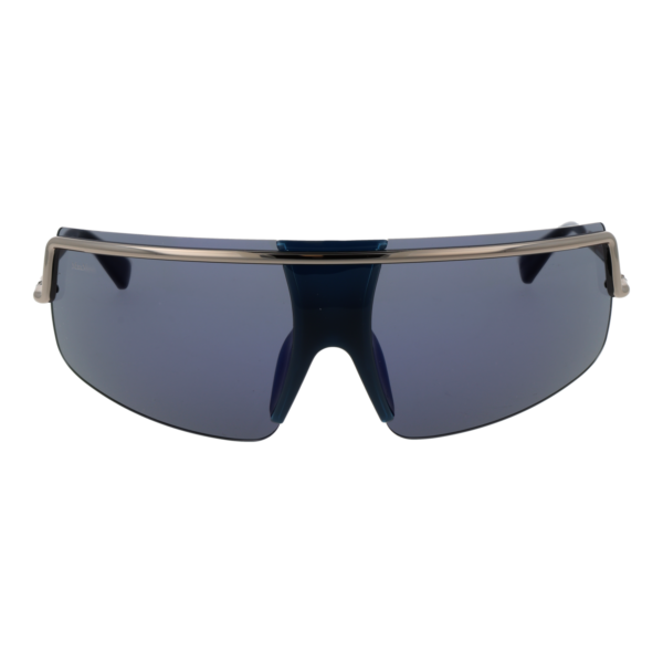 Max Mara Sonnenbrille MM0050-F 7190X – Frontansicht mit Metall Rahmen und Blau Gläsern
