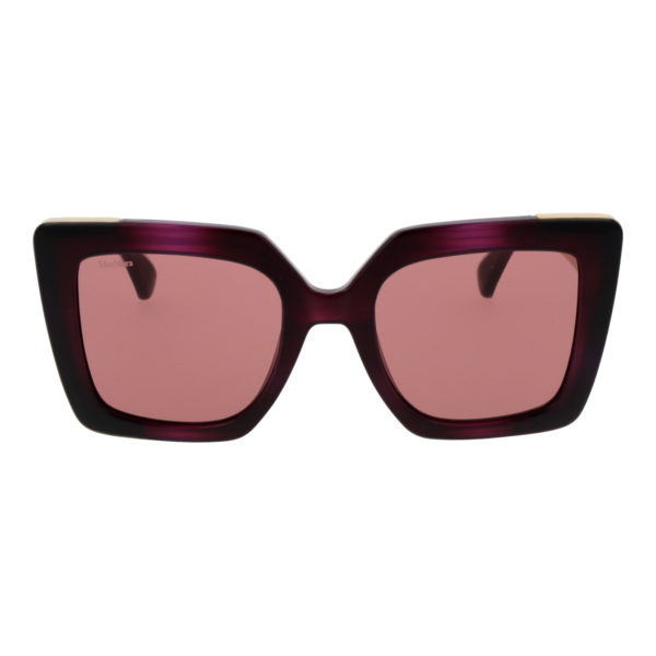 Max Mara Sonnenbrille MM0051 5283W – Frontansicht mit Kunststoff Rahmen und Pink Gläsern