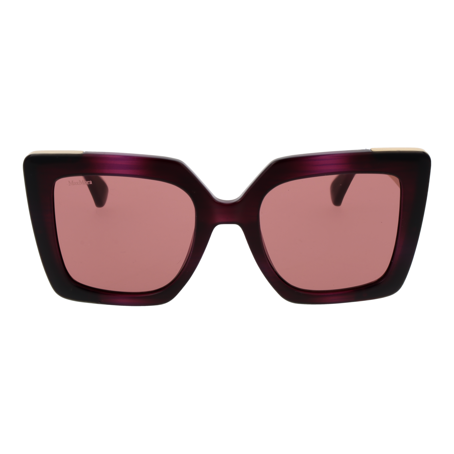 Max Mara Sonnenbrille MM0051 5283W – Frontansicht mit Kunststoff Rahmen und Pink Gläsern