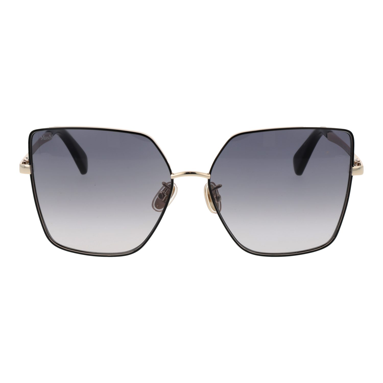 Max Mara Sonnenbrille MM0052-H 6032B – Frontansicht mit Metall Rahmen und Grau Gläsern