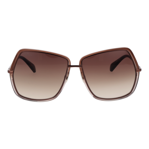 Max Mara Sonnenbrille MM0054 6148F – Frontansicht mit Metall Rahmen und Braun Gläsern