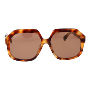 Max Mara Sonnenbrille MM0056 5753E – Frontansicht mit Azetat Rahmen und Braun Gläsern