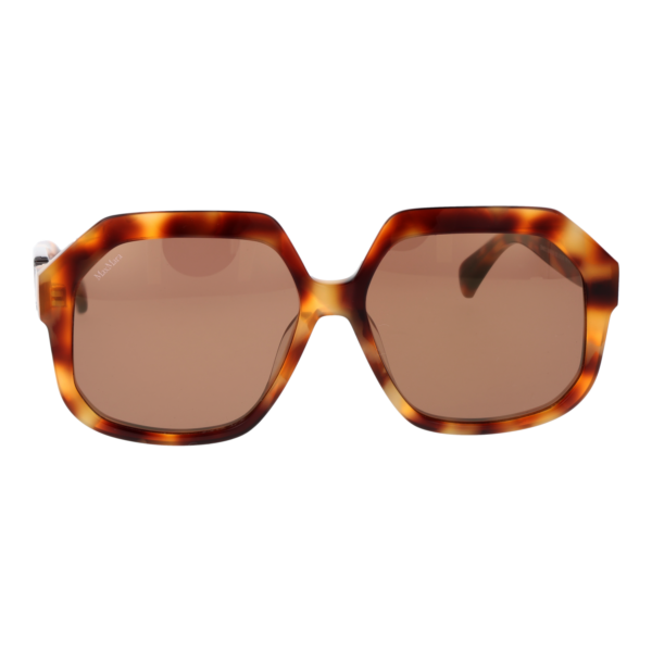 Max Mara Sonnenbrille MM0056 5753E – Frontansicht mit Azetat Rahmen und Braun Gläsern