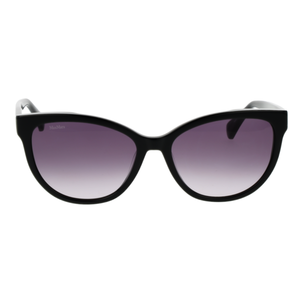 Max Mara Sonnenbrille MM0058 5701B – Frontansicht mit Azetat Rahmen und Lila Gläsern