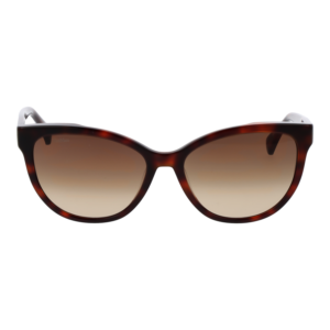 Max Mara Sonnenbrille MM0058 5752F – Frontansicht mit Azetat Rahmen und Braun Gläsern