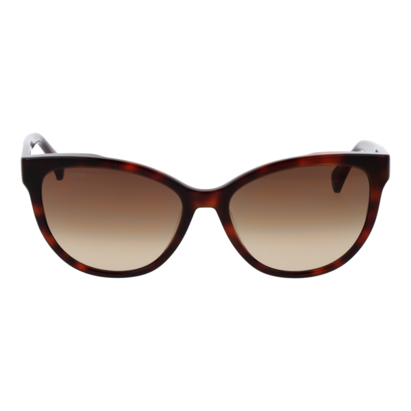 Max Mara Sonnenbrille MM0058 5752F – Frontansicht mit Azetat Rahmen und Braun Gläsern