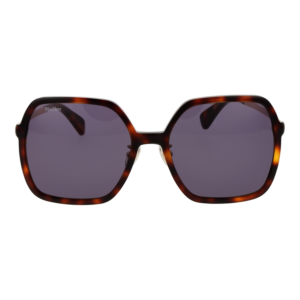 Max Mara Sonnenbrille MM0059-D 5952A – Frontansicht mit Azetat Rahmen und Grau Gläsern