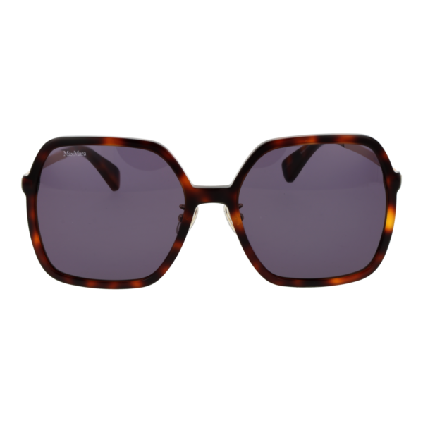 Max Mara Sonnenbrille MM0059-D 5952A – Frontansicht mit Azetat Rahmen und Grau Gläsern