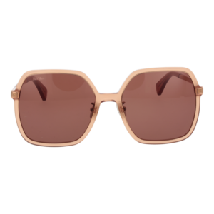 Max Mara Sonnenbrille MM0059-D 5972E – Frontansicht mit Azetat Rahmen und Rosa Gläsern