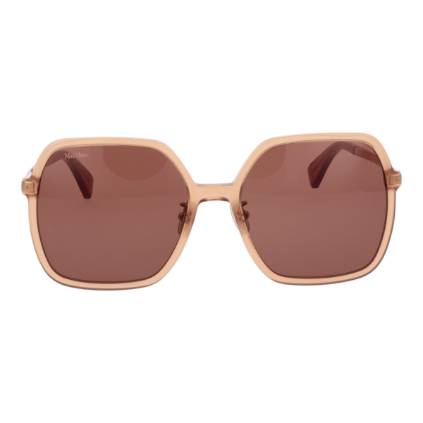 Max Mara Sonnenbrille MM0059-D 5972E – Frontansicht mit Azetat Rahmen und Rosa Gläsern