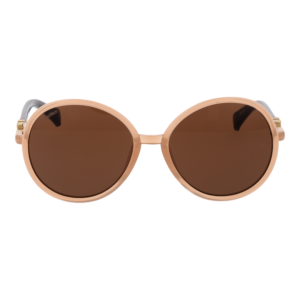 Max Mara Sonnenbrille MM0065 5859F – Frontansicht mit Kunststoff Rahmen und Braun Gläsern