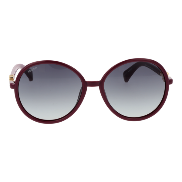 Max Mara Sonnenbrille MM0065 5875B – Frontansicht mit Kunststoff Rahmen und Schwarz Gläsern