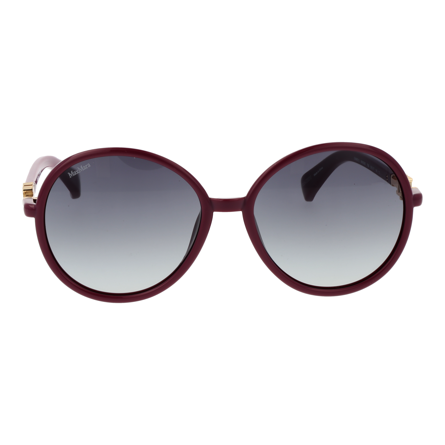 Max Mara Sonnenbrille MM0065 5875B – Frontansicht mit Kunststoff Rahmen und Schwarz Gläsern