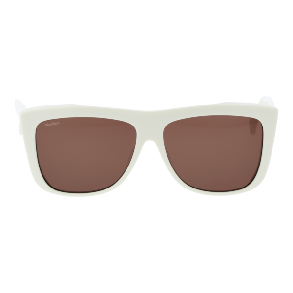 Max Mara Sonnenbrille MM0066 5721E – Frontansicht mit Azetat Rahmen und Braun Gläsern