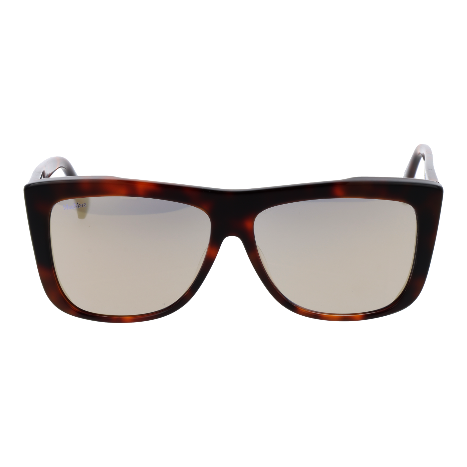 Max Mara Sonnenbrille MM0066 5752L – Frontansicht mit Azetat Rahmen und Gold Gläsern