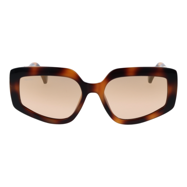 Max Mara Sonnenbrille MM0069 5552G – Frontansicht mit Kunststoff Rahmen und Braun Gläsern