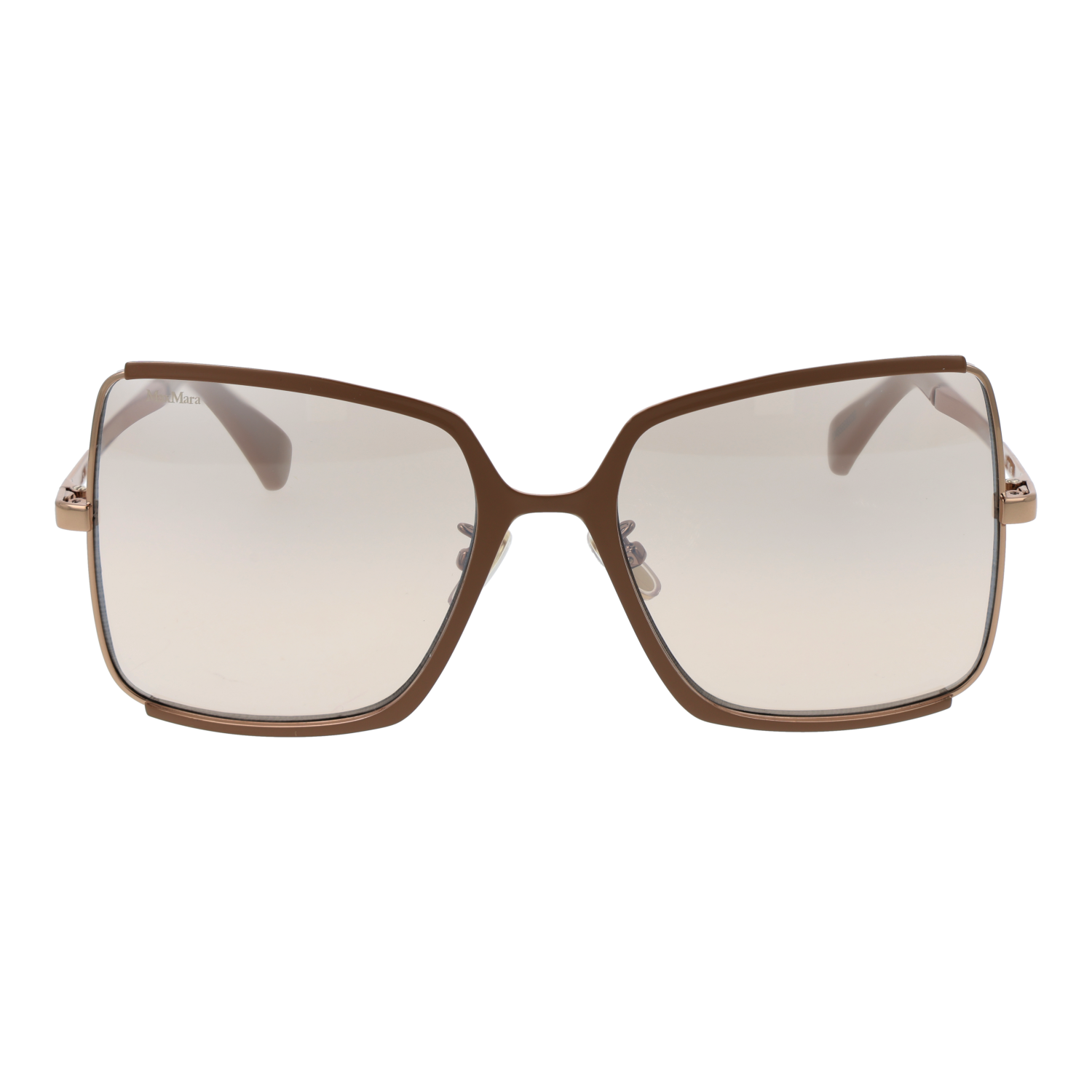 Max Mara Sonnenbrille MM0070-H 5834K – Frontansicht mit Metall Rahmen und Silber Gläsern