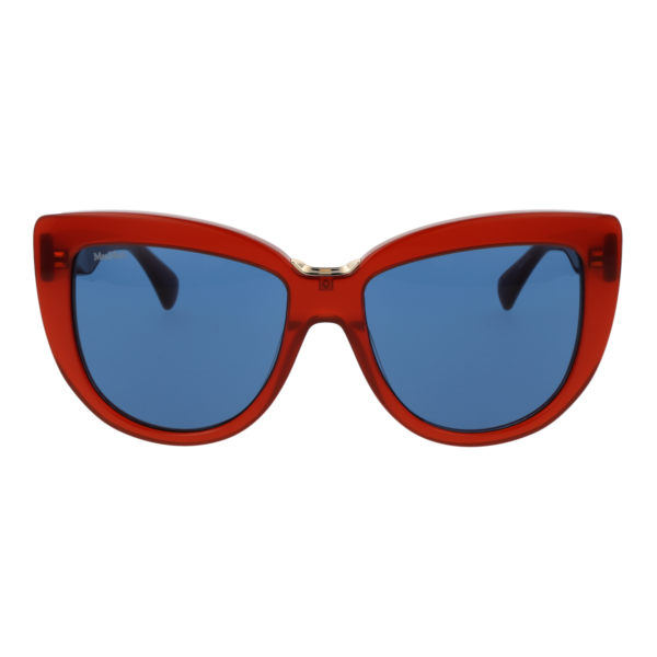 Max Mara Sonnenbrille MM0076 5568V – Frontansicht mit Azetat Rahmen und Blau Gläsern