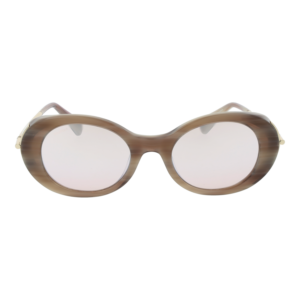 Max Mara Sonnenbrille MM0080 5160G – Frontansicht mit Azetat Rahmen und Natur Gläsern