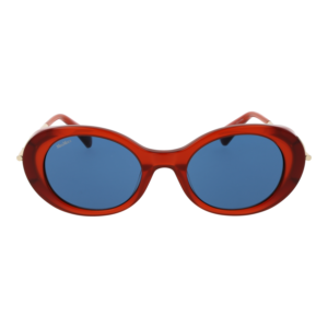 Max Mara Sonnenbrille MM0080 5168V – Frontansicht mit Azetat Rahmen und Blau Gläsern