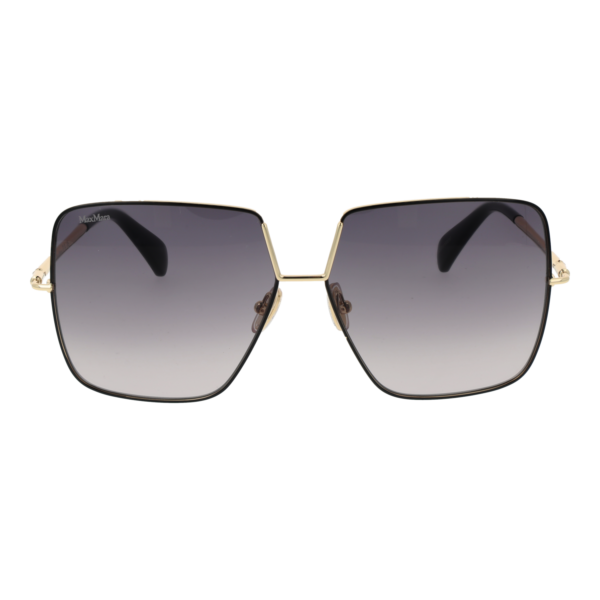 Max Mara Sonnenbrille MM0082 6032B – Frontansicht mit Metall Rahmen und Grau Gläsern