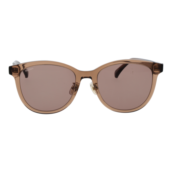 Max Mara Sonnenbrille MM0107-K 5545E – Frontansicht mit Azetat Rahmen und Braun Gläsern