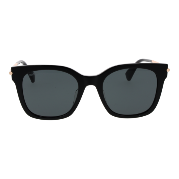 Max Mara Sonnenbrille MM0115-K 5301A – Frontansicht mit Azetat Rahmen und Grau Gläsern