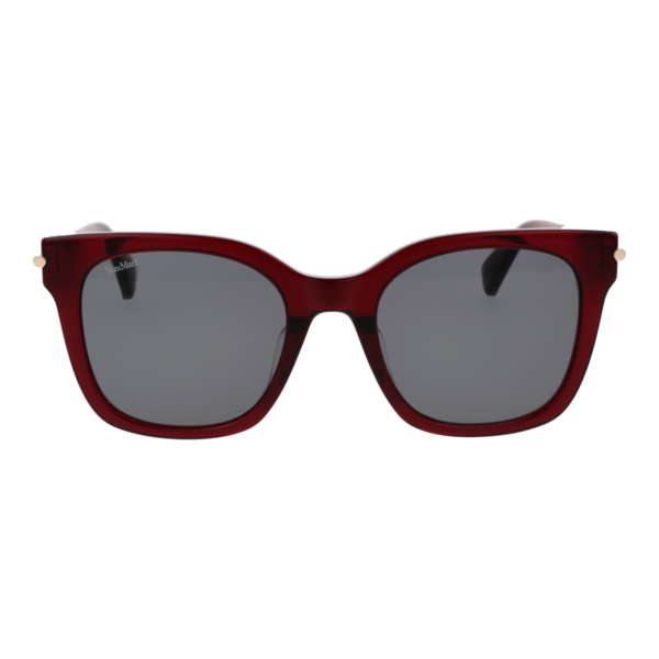 Max Mara Sonnenbrille MM0115-K 5369A – Frontansicht mit Azetat Rahmen und Grau Gläsern