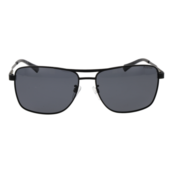 Polaroid Sonnenbrille PLD 2136/G/S/XN 59003M9 – Frontansicht mit Metall Rahmen und Grau Gläsern