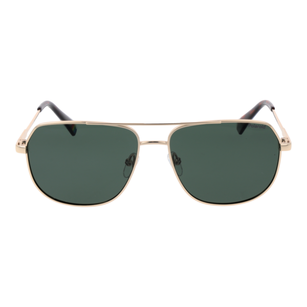 Polaroid Sonnenbrille PLD 6195/S/XN 58J5GUC – Frontansicht mit Metall Rahmen und Grün Gläsern