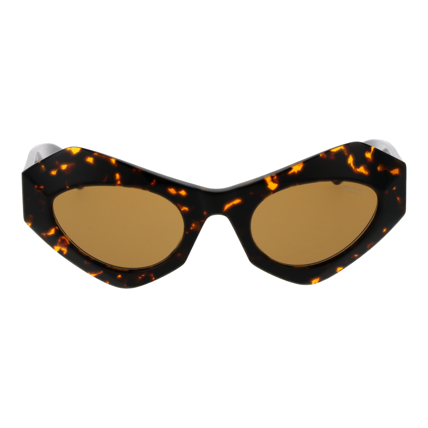 Pucci Sonnenbrille EP0214 5052E – Frontansicht mit Kunststoff Rahmen und Orange Gläsern