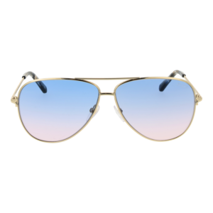 Pucci Sonnenbrille EP0229 6032W – Frontansicht mit Metall Rahmen und Blau Gläsern