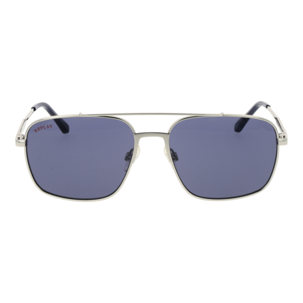 Replay Sonnenbrille RY623S 5805H – Frontansicht mit Metall Rahmen und Grau Gläsern