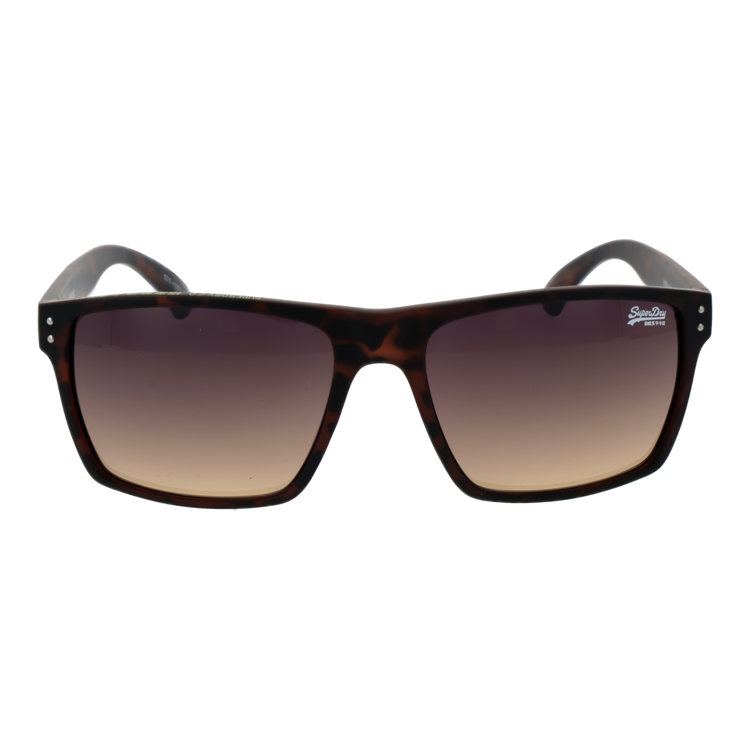 Superdry Sonnenbrille SDS KOBE 56102 – Frontansicht mit Kunststoff Rahmen und Braun Gläsern