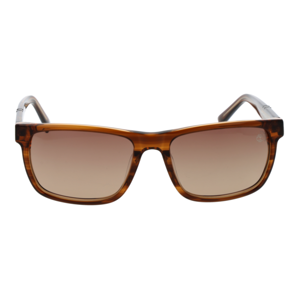 Timberland Sonnenbrille TB00020 5548H – Frontansicht mit Azetat Rahmen und Braun Gläsern