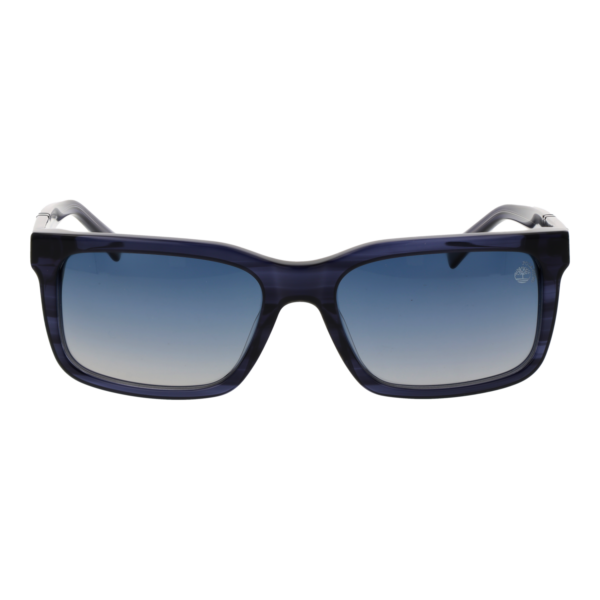 Timberland Sonnenbrille TB00021 5790D – Frontansicht mit Azetat Rahmen und Blau Gläsern