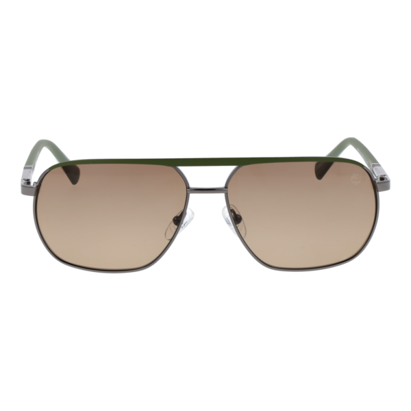 Timberland Sonnenbrille TB00027 6006H – Frontansicht mit Metall Rahmen und Braun Gläsern