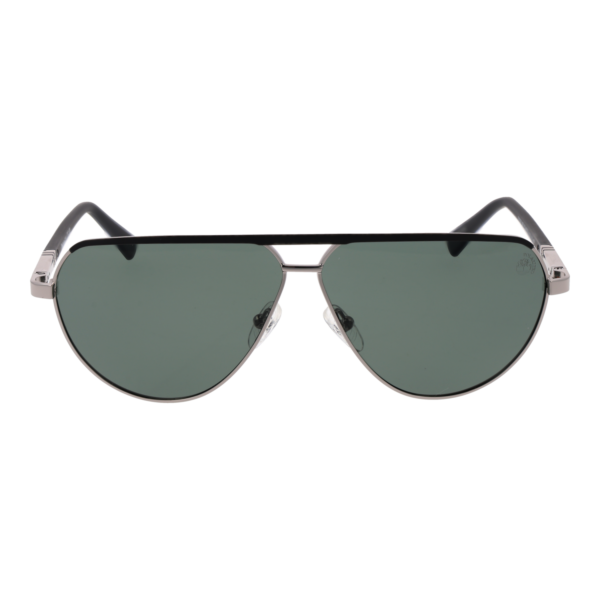 Timberland Sonnenbrille TB00028 6108R – Frontansicht mit Metall Rahmen und Grün Gläsern
