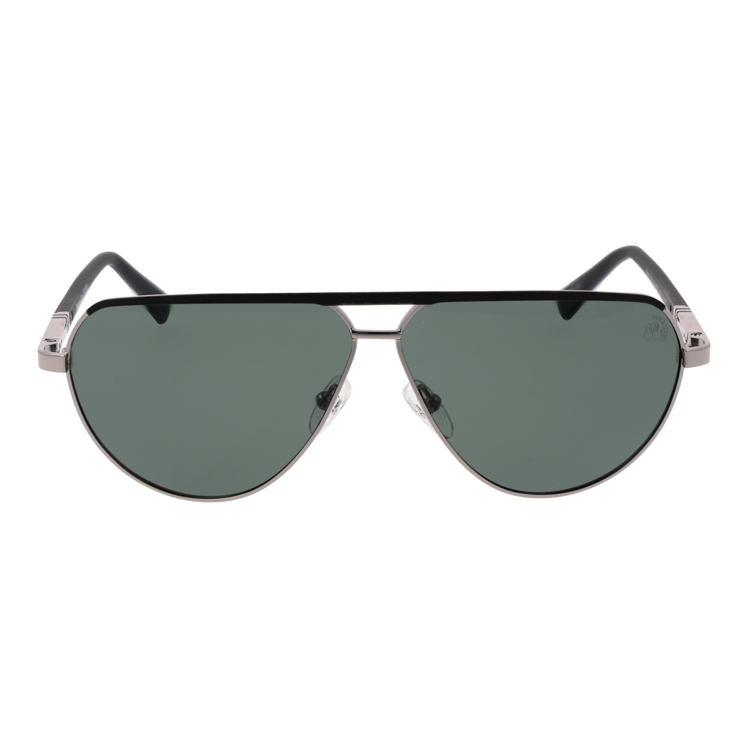 Timberland Sonnenbrille TB00028 6108R – Frontansicht mit Metall Rahmen und Grün Gläsern