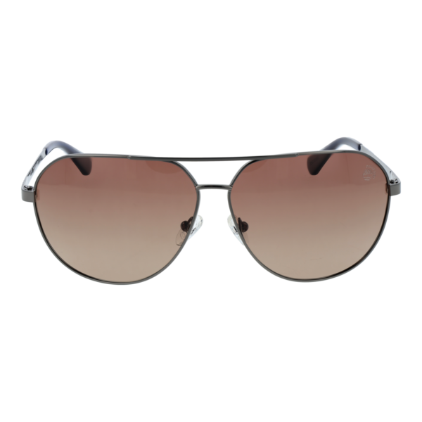 Timberland Sonnenbrille TB00029 6506H – Frontansicht mit Metall Rahmen und Braun Gläsern