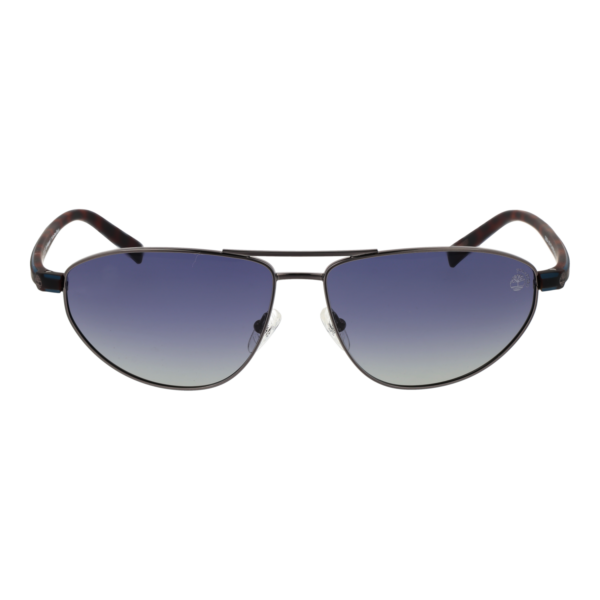 Timberland Sonnenbrille TB9324 6209D – Frontansicht mit Metall Rahmen und Grau Gläsern