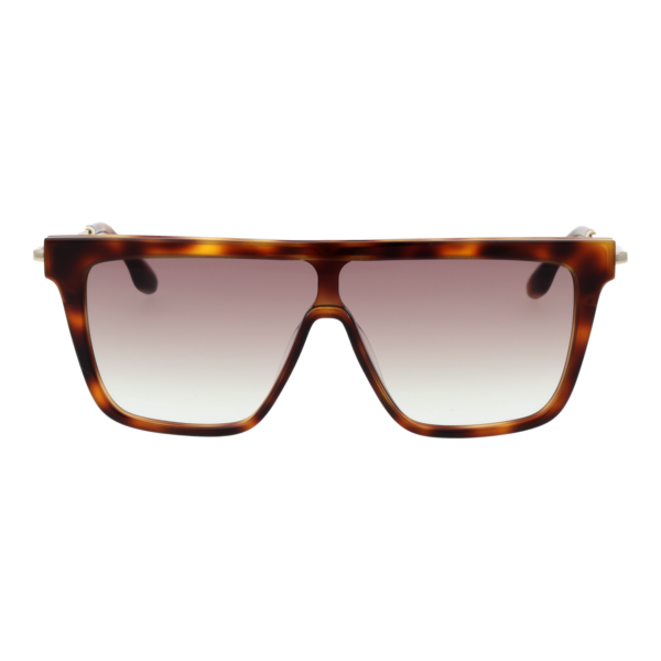 Victoria Beckham Sonnenbrille VB650S 53216 – Frontansicht mit Kunststoff Rahmen und Braun Gläsern