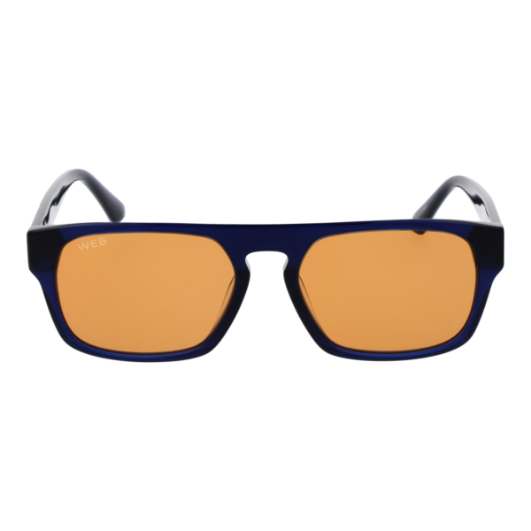 Web Sonnenbrille WE0359 5490J – Frontansicht mit Kunststoff Rahmen und Orange Gläsern