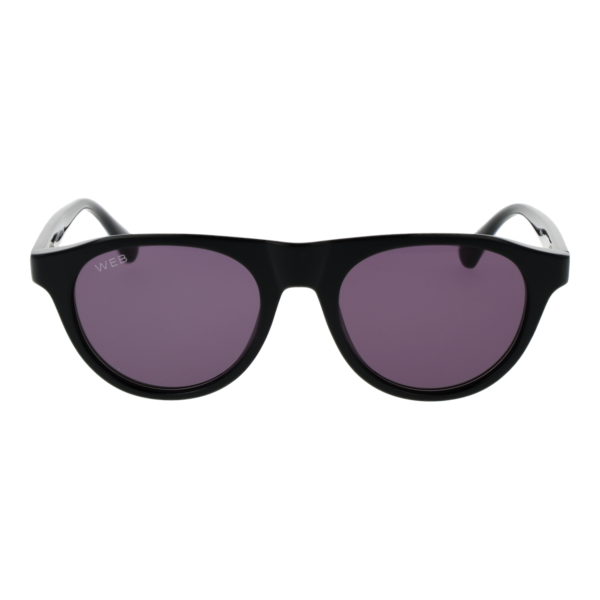Web Sonnenbrille WE0377 5105A – Frontansicht mit Kunststoff Rahmen und Lila Gläsern